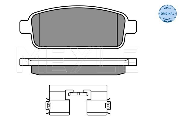 Klocki hamulcowe - komplet, MEYLE-ORIGINAL: True to OE. 025 250 9616/W MEYLE Products