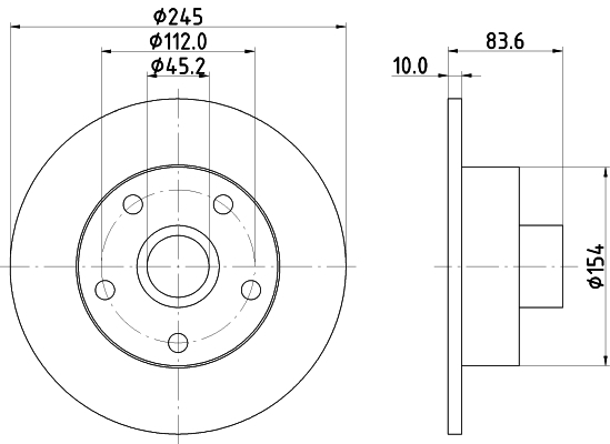 Tarcza hamulcowa, PRO 8DD 355 104-231 HELLA