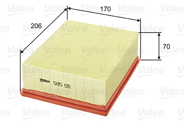 585011 Filtr powietrza VALEO
