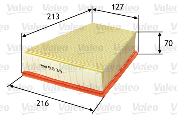 585024 Filtr powietrza VALEO