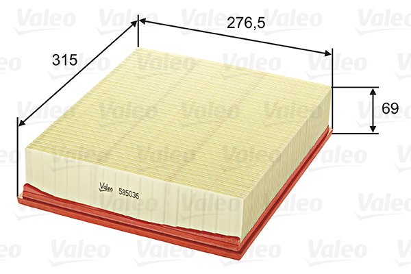 585036 Filtr powietrza VALEO