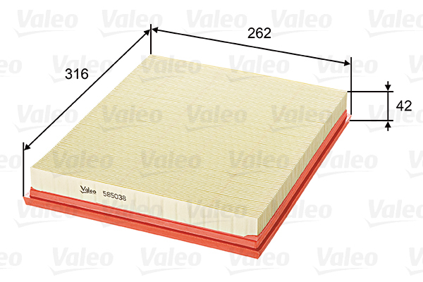 585038 Filtr powietrza VALEO