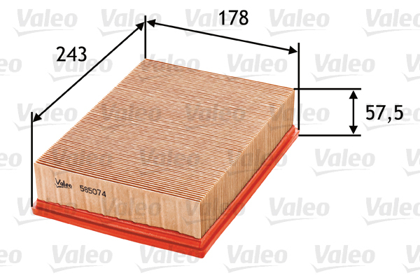 585074 Filtr powietrza VALEO