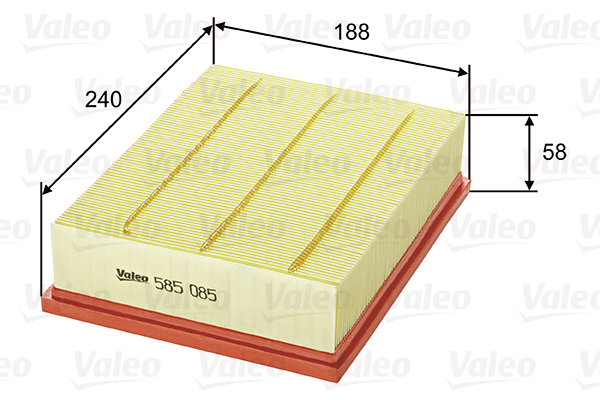 585085 Filtr powietrza VALEO