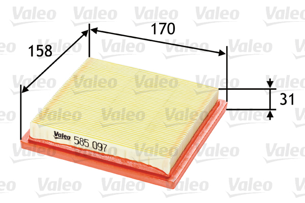 585097 Filtr powietrza VALEO