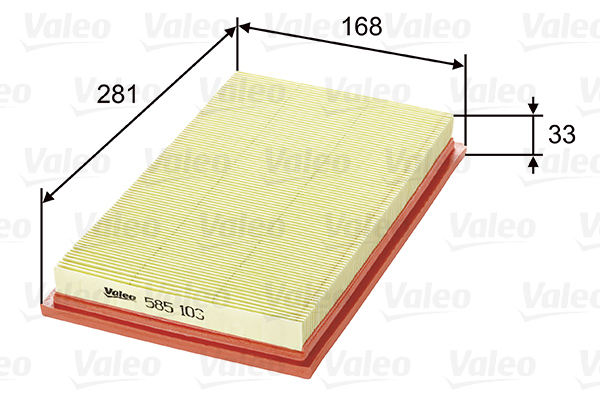 585103 Filtr powietrza VALEO