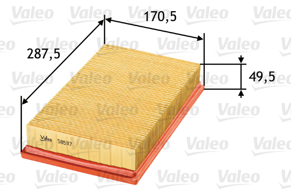 585117 Filtr powietrza VALEO