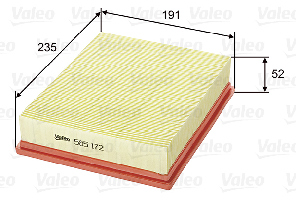 585172 Filtr powietrza VALEO