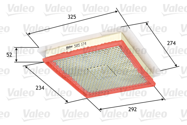 585174 Filtr powietrza VALEO