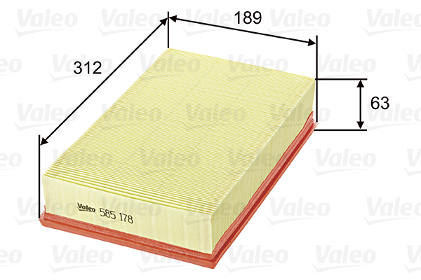 585178 Filtr powietrza VALEO