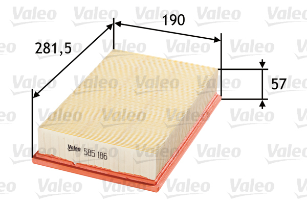 585186 Filtr powietrza VALEO