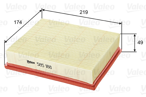 585188 Filtr powietrza VALEO