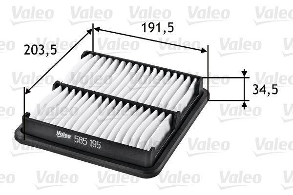 585195 Filtr powietrza VALEO