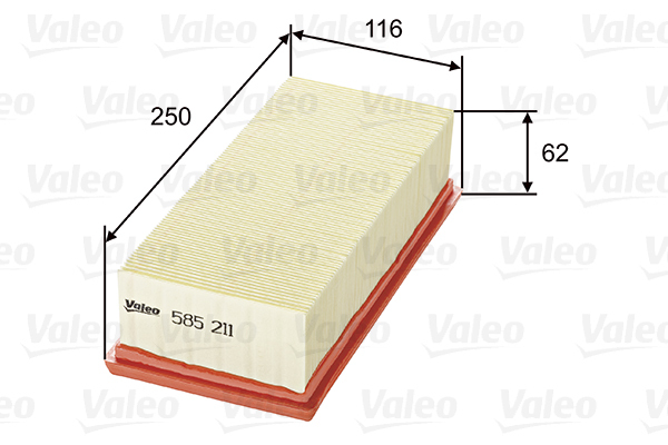 585211 Filtr powietrza VALEO
