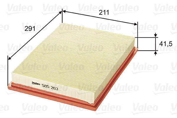 585263 Filtr powietrza VALEO