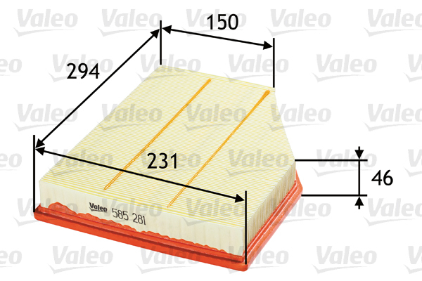 585281 Filtr powietrza VALEO