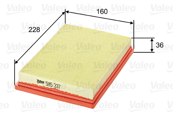 585337 Filtr powietrza VALEO