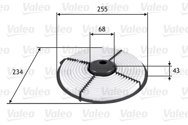 585704 Filtr powietrza VALEO