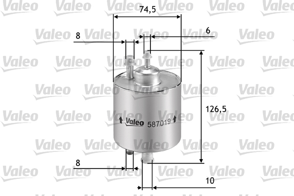 587019 Filtr paliwa VALEO