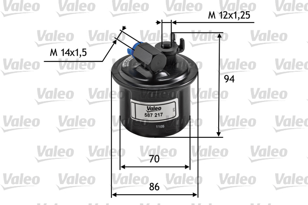 587217 Filtr paliwa VALEO