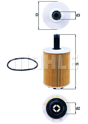 Filtr oleju OX 188D MAHLE