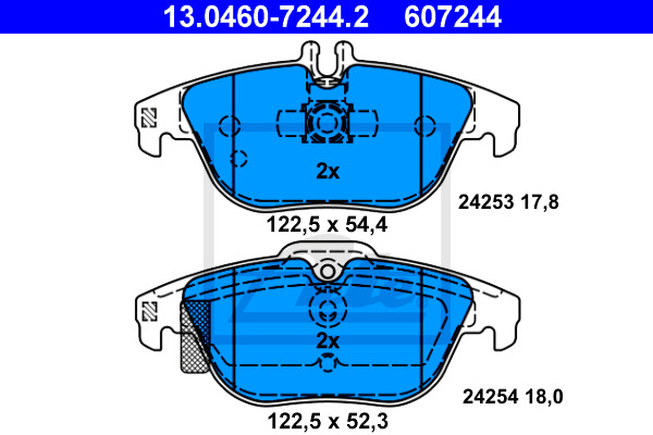 Klocki hamulcowe - komplet 13.0460-7244.2 ATE