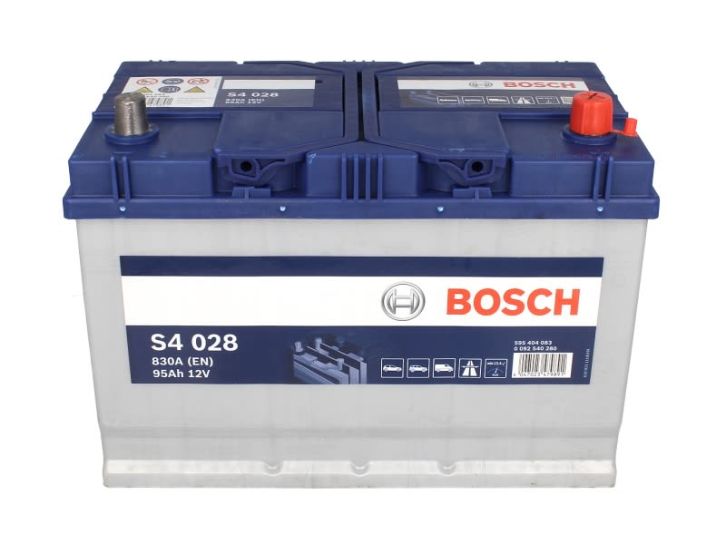 Akumulator, S4 95Ah 830A (L-) do Mitsubishi, 0 092 S40 280, BOSCH w ofercie sklepu motookazja.pl 