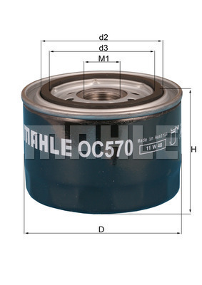 Filtr oleju OC 570 KNECHT
