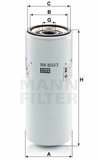 Filtr paliwa WK 850/3 MANN-FILTER MANN+HUMMEL GMBH
