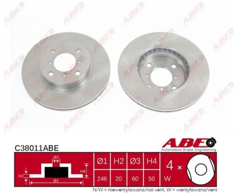 Tarcza hamulcowa C38011ABE ABE