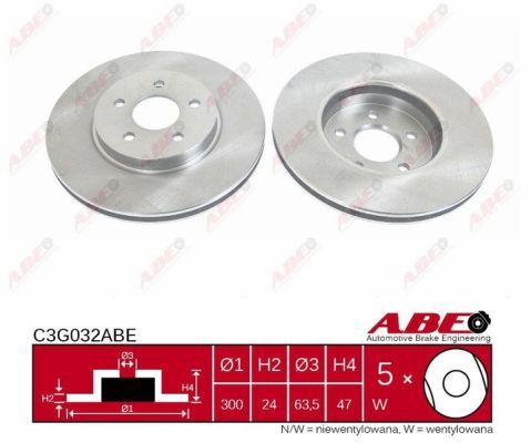 Tarcza hamulcowa C3G032ABE ABE