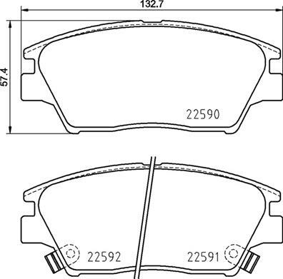 Klocki hamulcowe - komplet P 77 001 BREMBO