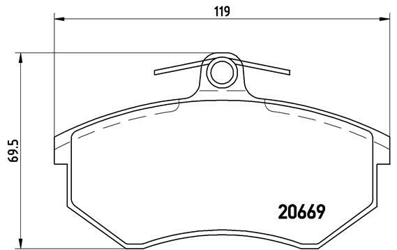 Klocki hamulcowe - komplet P 85 092 BREMBO