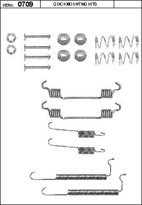 Zestaw akcesoriów, szczęki hamulcowe 0709 Quick Brake ApS