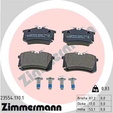 Klocki hamulcowe - komplet 23554.170.1 ZIMMERMANN