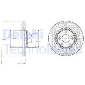 Tarcza hamulcowa BG4309 DELPHI